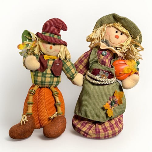 Set fall scarecrow dolls - set, of
