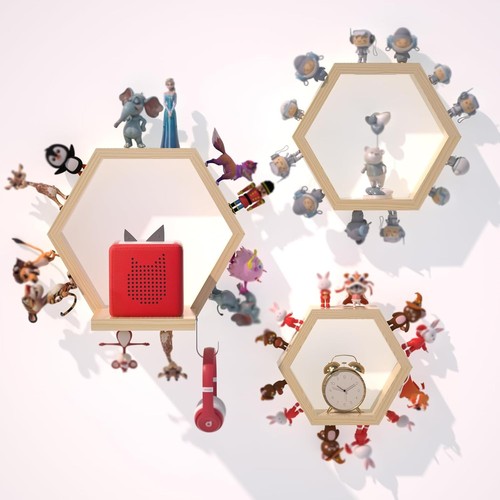 Hexagon tonies shelf magnetic - hexagon,