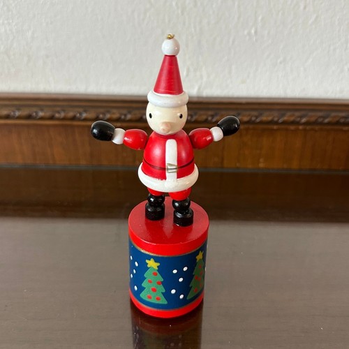 Vintage wooden santa claus - wooden,