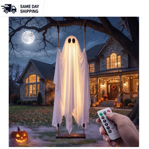 Whimsical hanging ghost - ft,