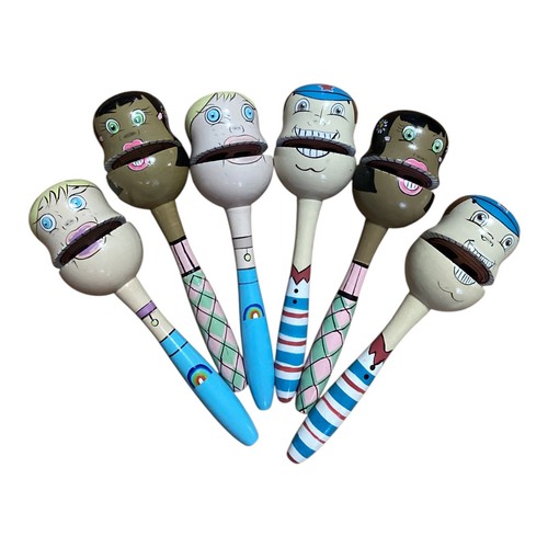 Set hand painted folk art - set, of