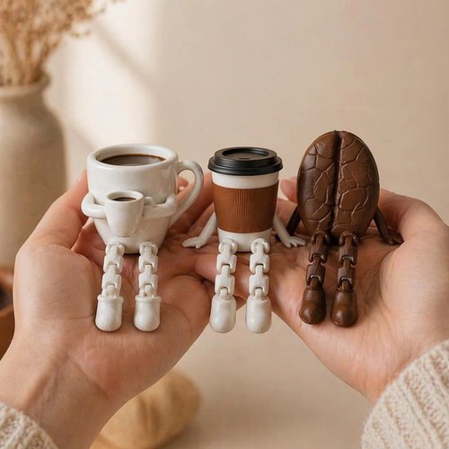 Articulated coffee cup and - articulated,