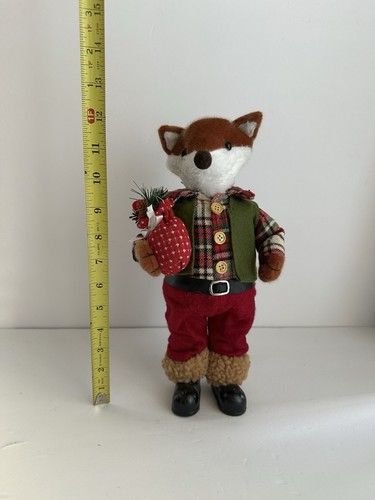 Vintage christmas fox plush - fox,